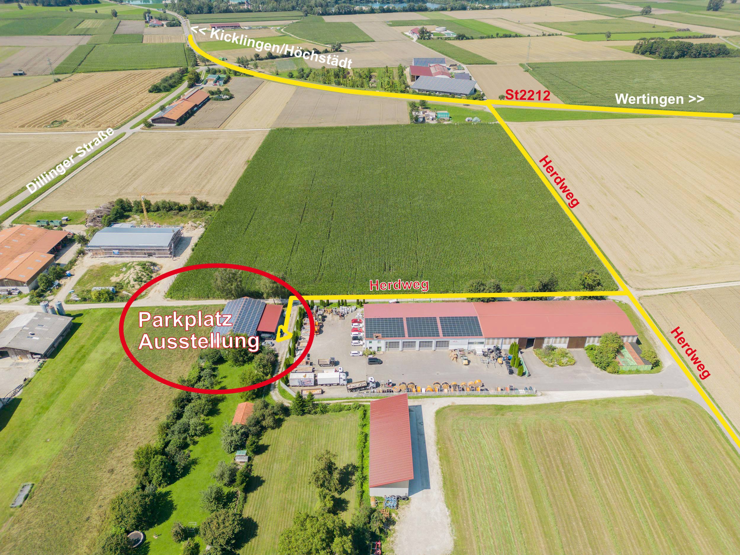 Wegbeschreibung zur Ausstellung Fa. Eser ausgehend von der Staatsstraße Wegbeschreibung zur Ausstellung Fa. Eser ausgehend von der Staatsstraße